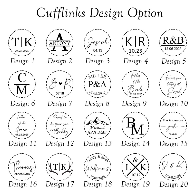 Personalized Wooden Cufflink Box Set Groomsmen Wedding Party Cufflinks Box with Cufflink Best Man Proposal Gift Cufflinks Bachelor Favors Gift