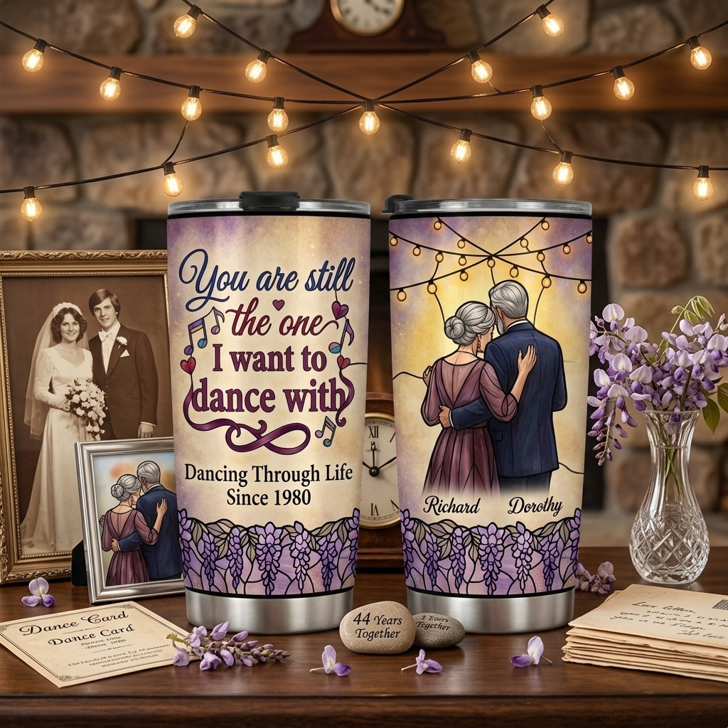 Personalized  You Are Still The One I Want Dance With Tumbler Old Couple Anniversary Gift  for Couple 20OZ  Tumbler with Name Gift for Wife Husband You're My Today and All My Tomorrows Tumbler for Wife