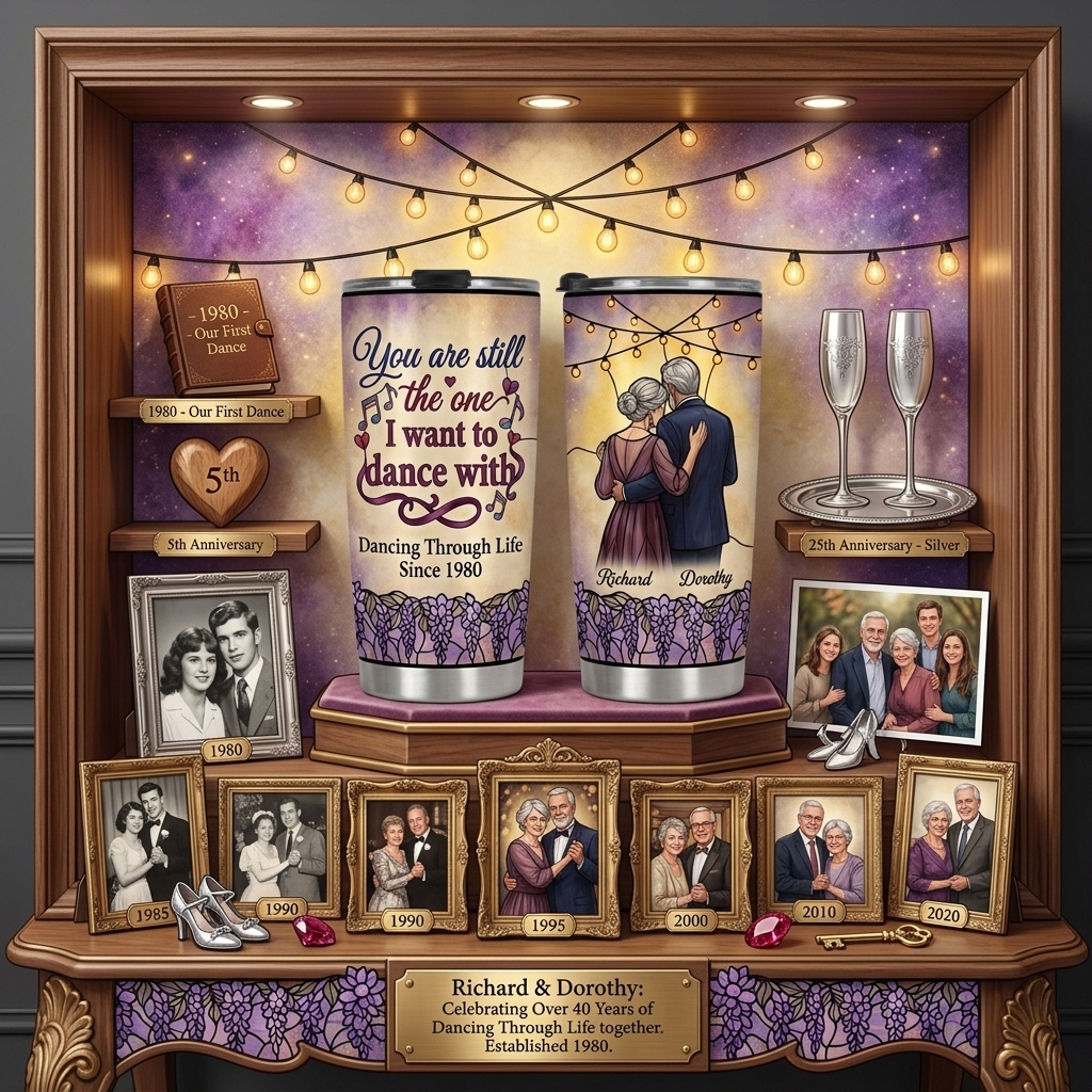 Personalized  You Are Still The One I Want Dance With Tumbler Old Couple Anniversary Gift  for Couple 20OZ  Tumbler with Name Gift for Wife Husband You're My Today and All My Tomorrows Tumbler for Wife