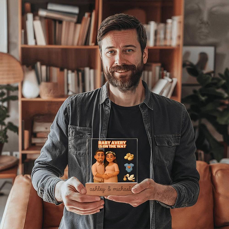 Personalized We'are Pregnancy Announcement Mother's Day Gift for Pregnancy Wife Custom Couple Pregnancy Gift 