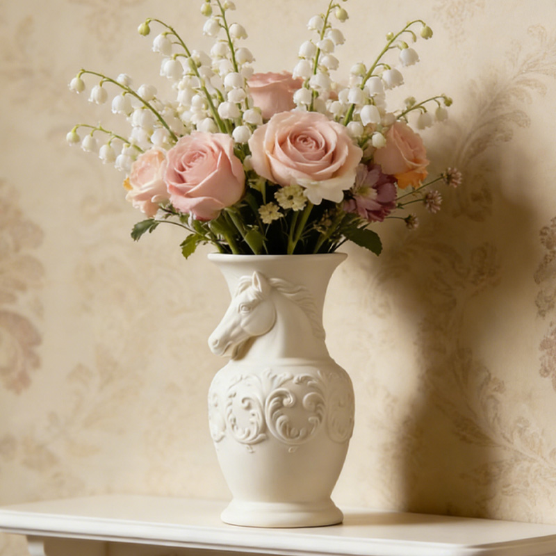 Personalized Stallion Vase 3D Print Horse Sculpture Planter Farmhouse Gift for Equestrian Riding Lovers