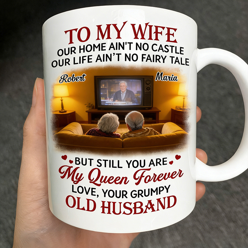 Personalized To My Wife Mug Custom Mug for Wife with Couple Name Anniversary Gift for Her