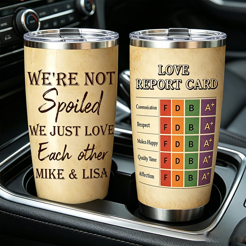 Personalized Couples Rating form Tumbler Custom Name Couple Tumbler Anniversary Gift for Him Her