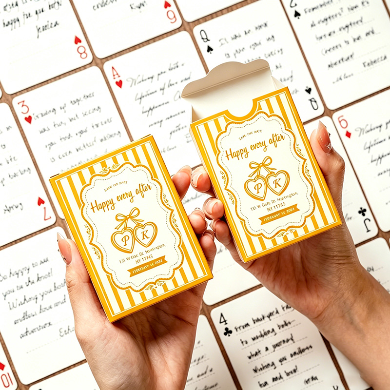 Personalized Fun Wedding Guest Message Playing Cards Deck Personalized Wedding Guest Book Alternative - Unique Wedding Playing Cards