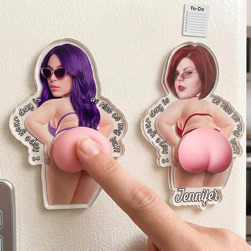 Personalized Funny Photo Fridge Magnet Custom Her Face Gift Photo Fridge Magnet Voicemail Keepsake Christmas Gift for Her Him