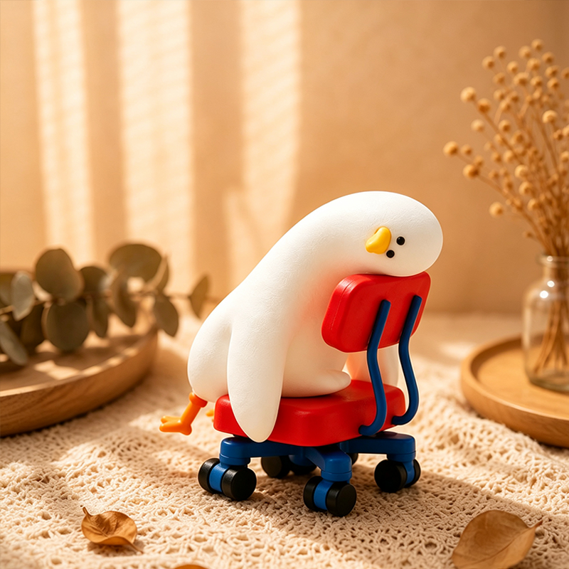 Funny Coworker Gift, Burnout Duck Figurine, I'm Sick Of Everything Duck, Office Desk Decor, Emotional Support Gift