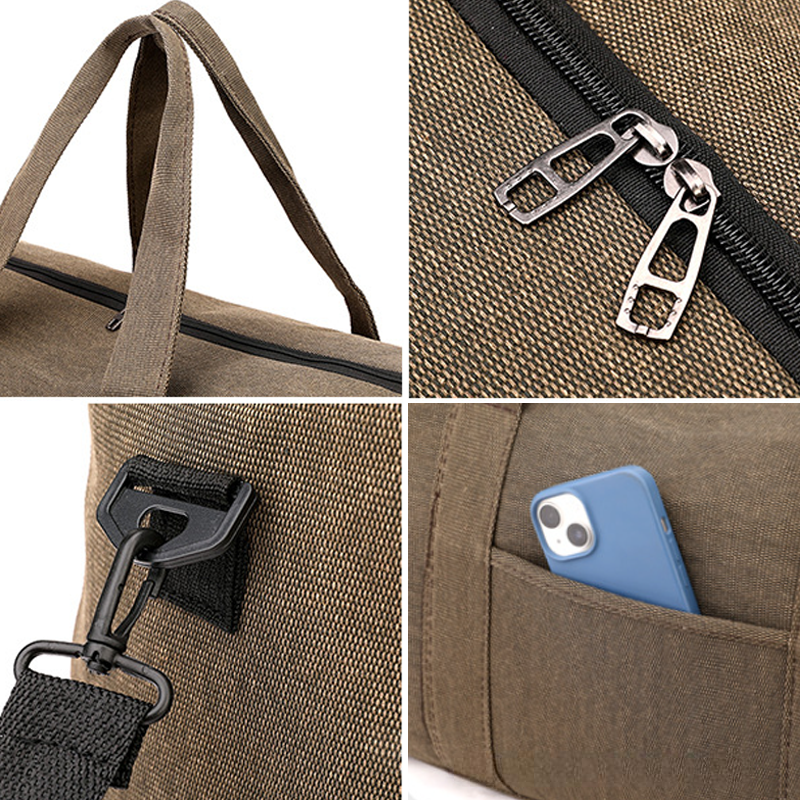 Personalized Canvas Duffle Bag for Firefighter Customized Weekender Bag Luggage Bag Gift For Fireman