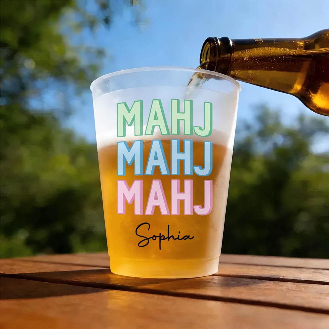 Personalized Frosted Cups Mahj Mahj Mahj Gift For Mahjong Lovers