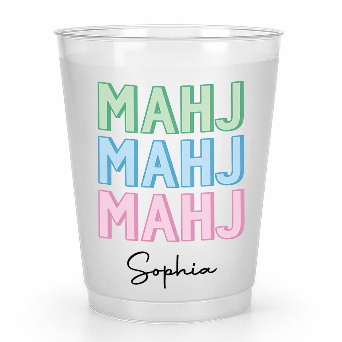 Personalized Frosted Cups Mahj Mahj Mahj Gift For Mahjong Lovers
