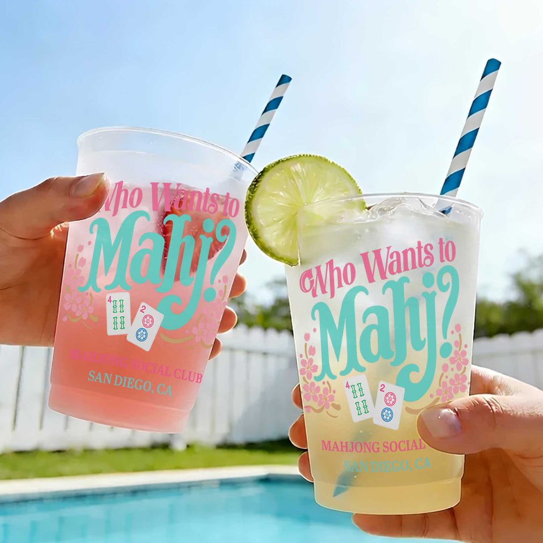 Personalized Frosted Cups Who Wants to Mahj Gift For Mahjong Lovers