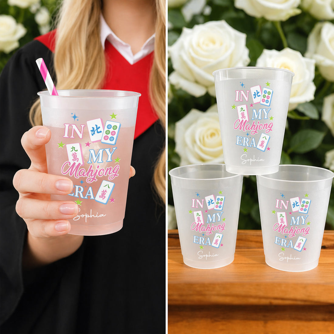 Personalized Frosted Cups In My Mahjong Era Gift For Mahjong Lovers