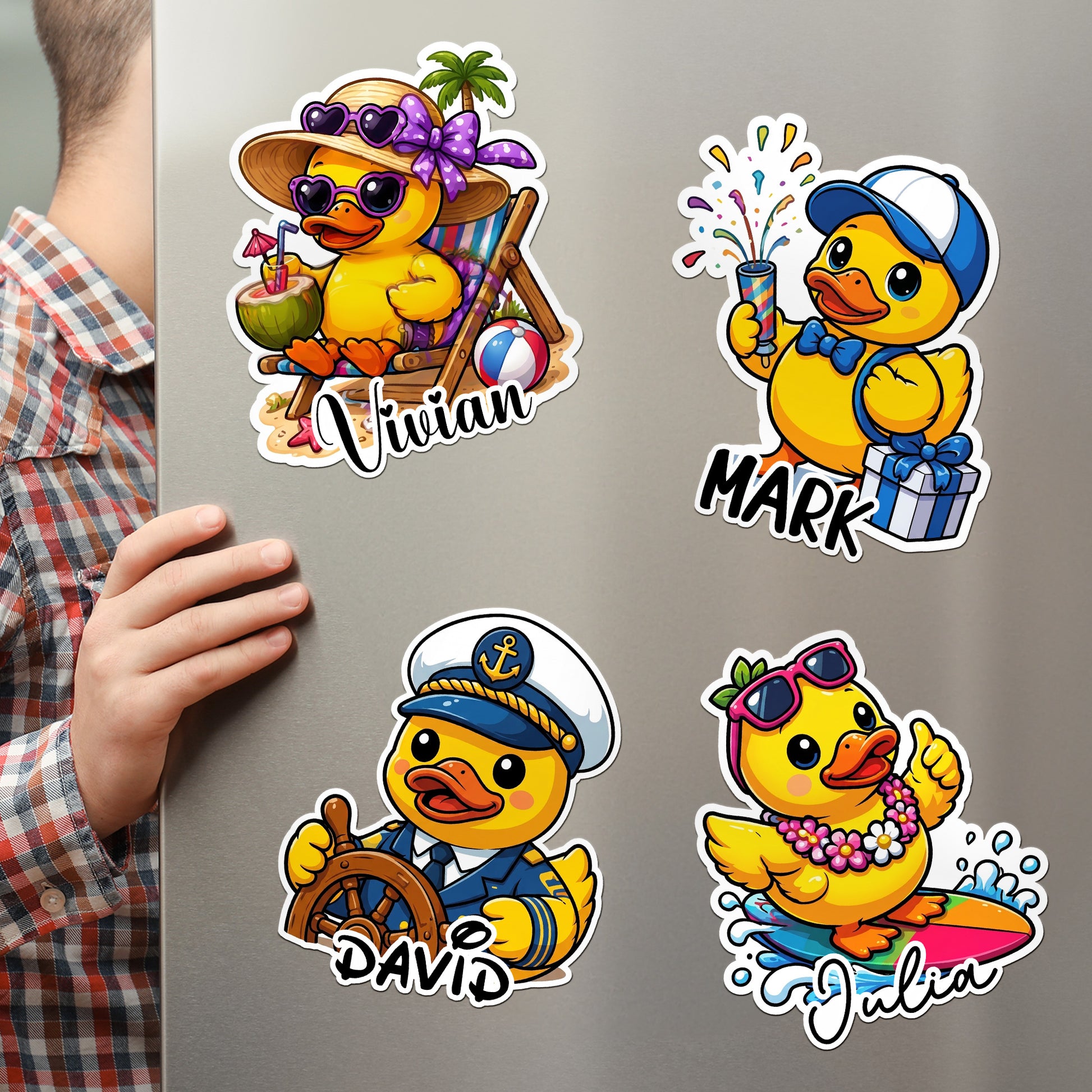 Personalized Magnet Cute Duck Cruise Door Signs Stateroom Decor Cruising Family Gift