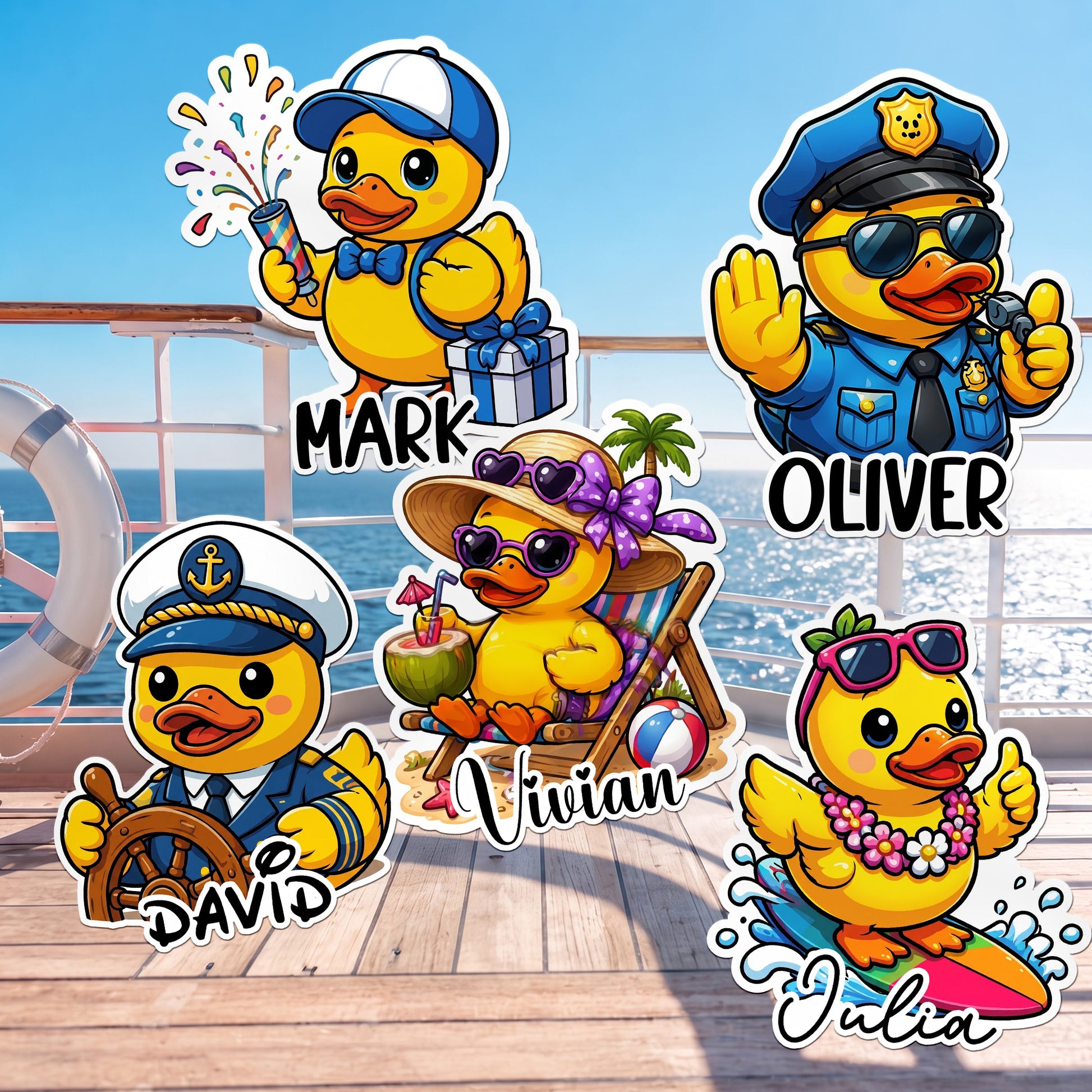 Personalized Magnet Cute Duck Cruise Door Signs Stateroom Decor Cruising Family Gift