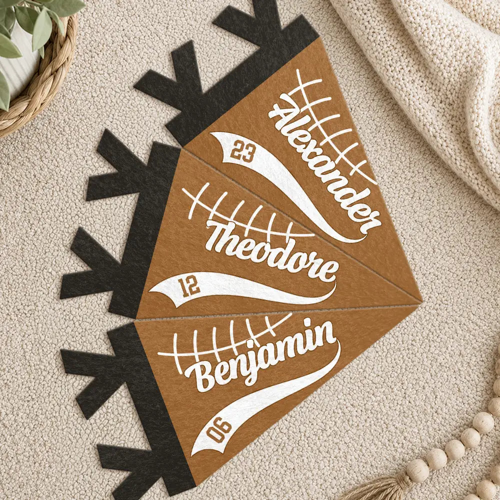 Personalized Pennant American Football Player With Name & Number Gift for Football Fans
