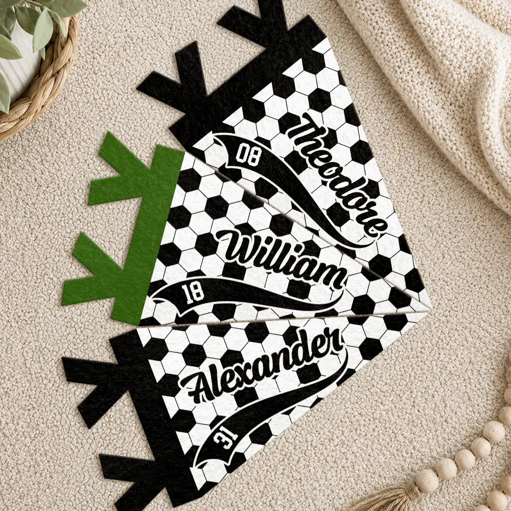 Personalized Pennant Soccer Player With Name & Number Gift for Soccer Fans