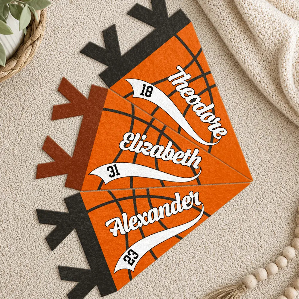 Personalized Pennant Basketball Player With Name & Number Back to School Gift for Basketball Fans