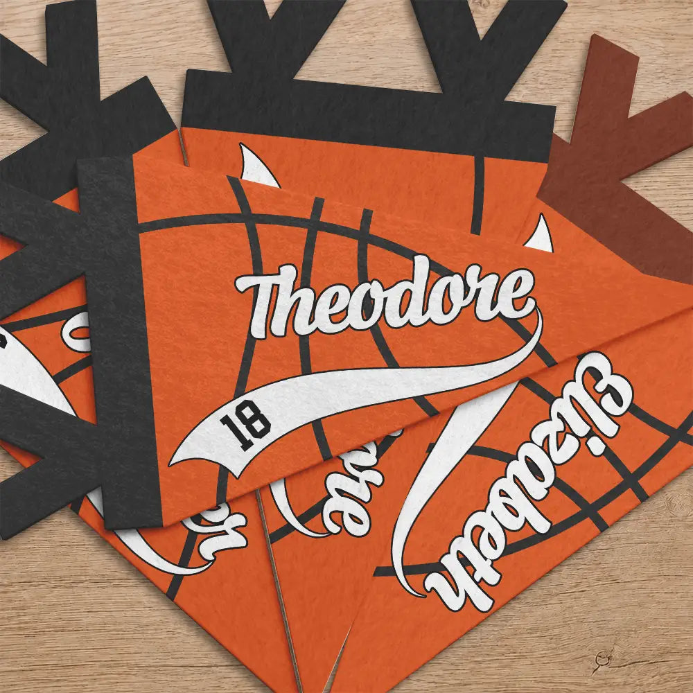 Personalized Pennant Basketball Player With Name & Number Back to School Gift for Basketball Fans