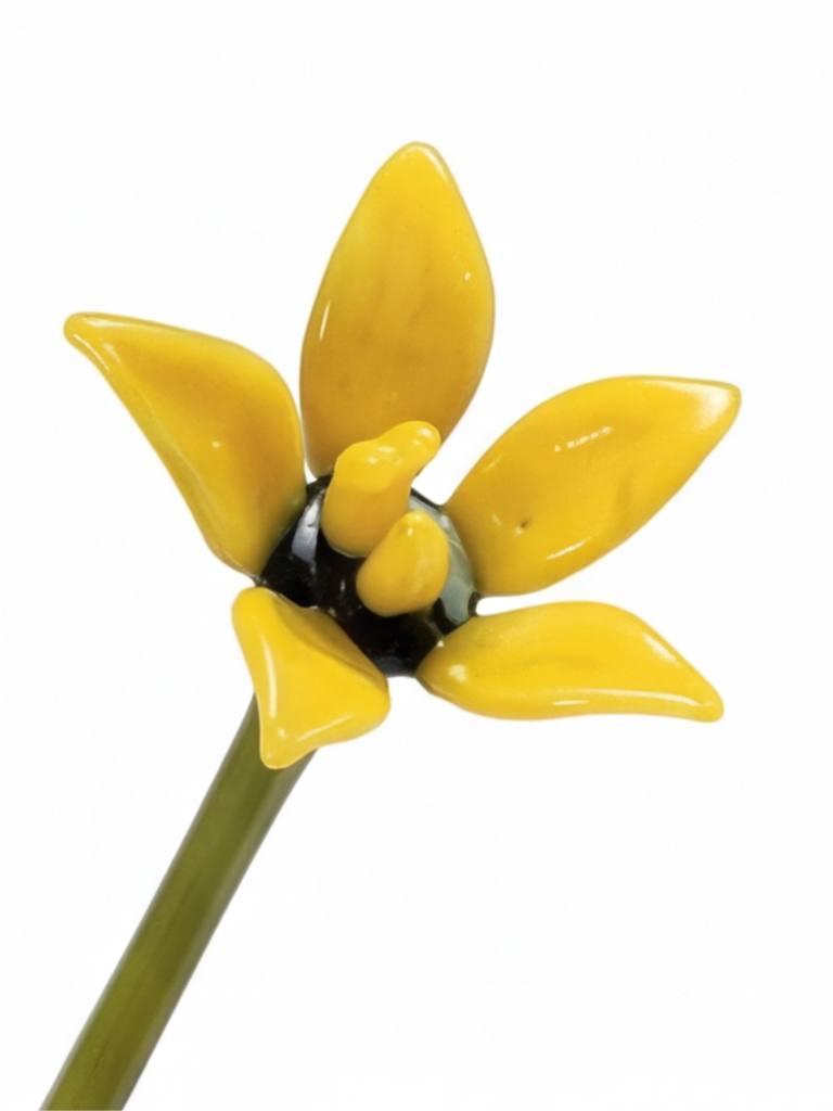 Personalized Glass Birth Month Flower Birth Flower Gift Hand Blown Spring Flower Glass Flower Bouquet Valentine's Day Gift For Her Home Decor-1