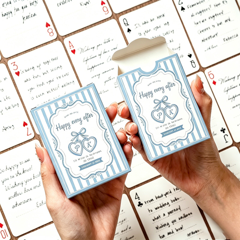 Personalized Fun Wedding Guest Message Playing Cards Deck Personalized Wedding Guest Book Alternative - Unique Wedding Playing Cards