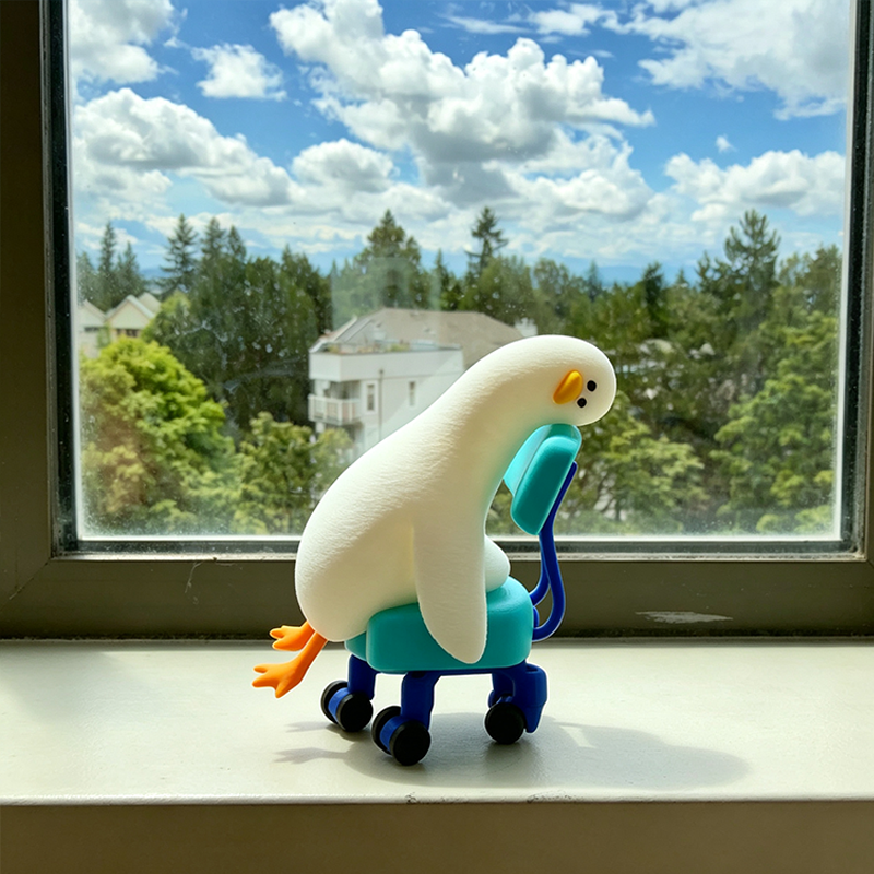 Funny Coworker Gift, Burnout Duck Figurine, I'm Sick Of Everything Duck, Office Desk Decor, Emotional Support Gift