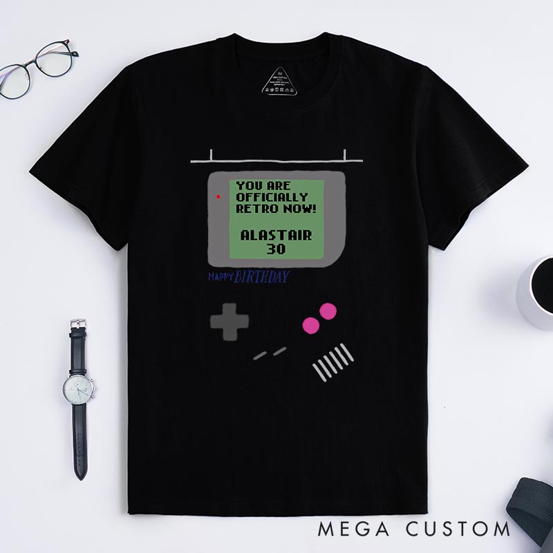 Personalized Offically Retro Gamer Classic T-Shirts Video Game Tshirt Geek Gaming Nerd Shirt