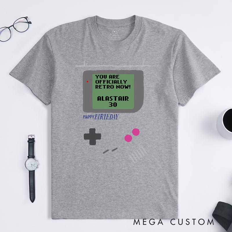 Personalized Offically Retro Gamer Classic T-Shirts Video Game Tshirt Geek Gaming Nerd Shirt