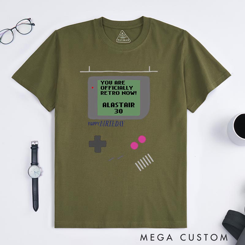 Personalized Offically Retro Gamer Classic T-Shirts Video Game Tshirt Geek Gaming Nerd Shirt