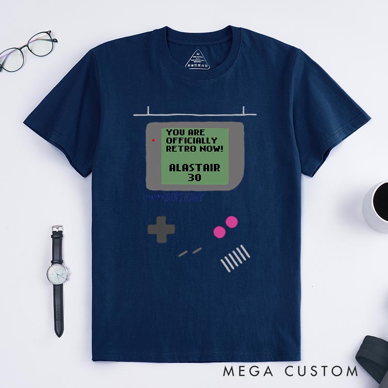 Personalized Offically Retro Gamer Classic T-Shirts Video Game Tshirt Geek Gaming Nerd Shirt