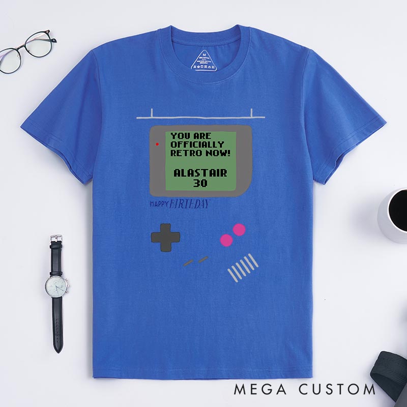 Personalized Offically Retro Gamer Classic T-Shirts Video Game Tshirt Geek Gaming Nerd Shirt