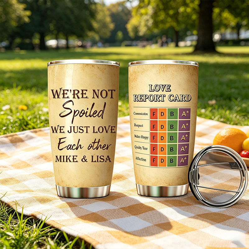 Personalized Couples Rating form Tumbler Custom Name Couple Tumbler Anniversary Gift for Him Her