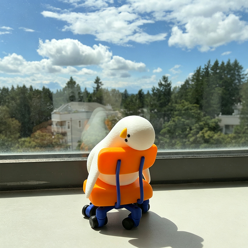 Funny Coworker Gift, Burnout Duck Figurine, I'm Sick Of Everything Duck, Office Desk Decor, Emotional Support Gift