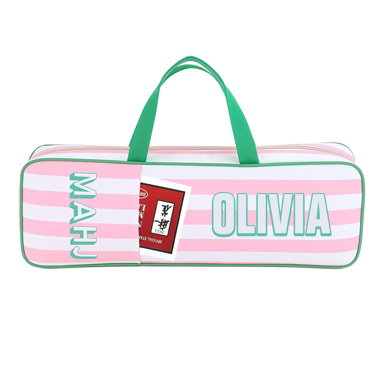 Personalized Mahjong Rack Bag for Mahjong Game Storage Mah Jong Tile Bags with Zipper for Tiles and Pushers Rack Storage Carrying Bags Gifts Accessories