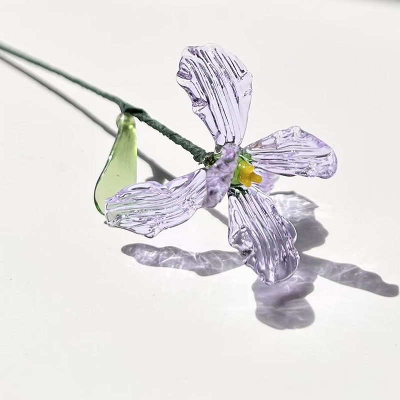 Personalized Glass Birthday Flowers Mother's Day Gifts Handcrafted Birth Flowers