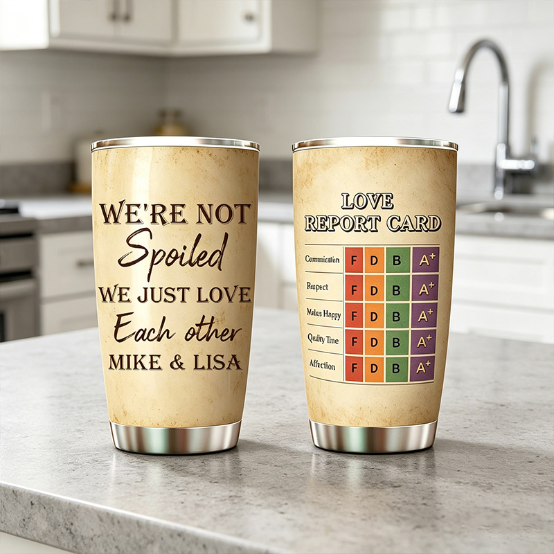 Personalized Couples Rating form Tumbler Custom Name Couple Tumbler Anniversary Gift for Him Her