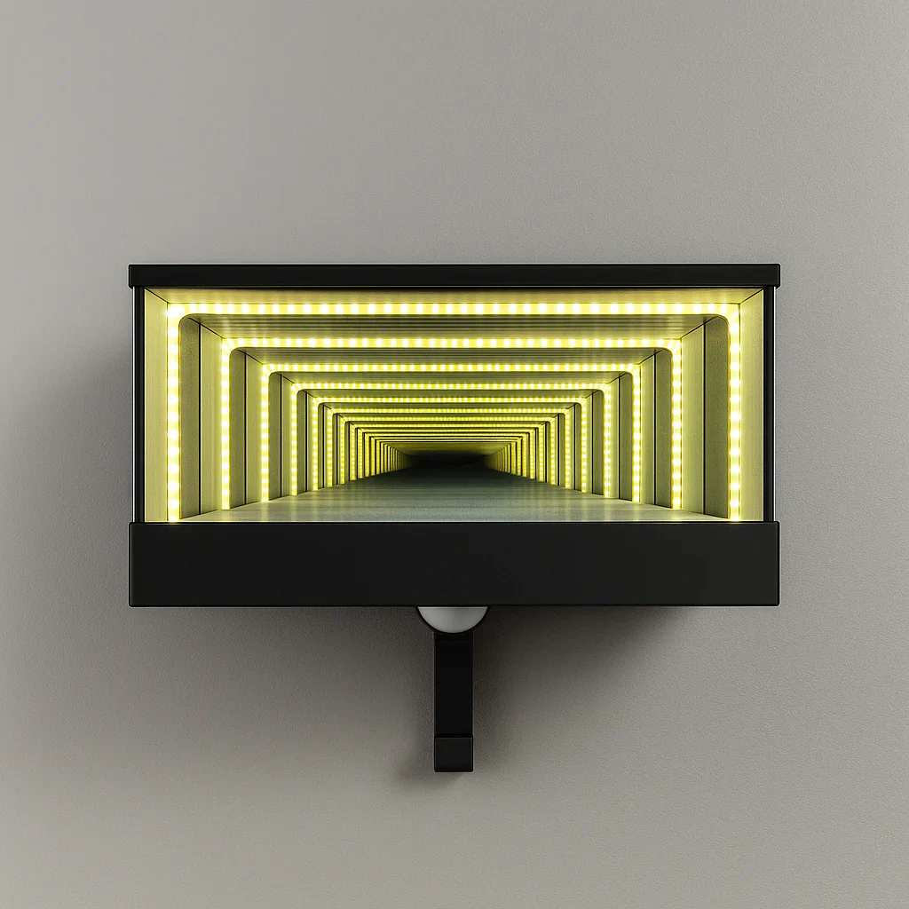 Infinity Mirror Tunnel LED Wall Hook Light 3D Infinite Depth Visual Effect Wall Mount Hanging Decor Lamp Modern Ambient Wall Art