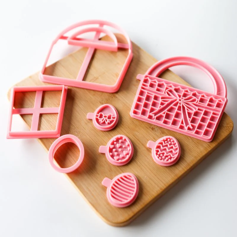 Personalized Easter Basket and Egg Cookie Cutter Set 8 Piece Baking Molds for Custom Spring Treats and Festive Party Favors