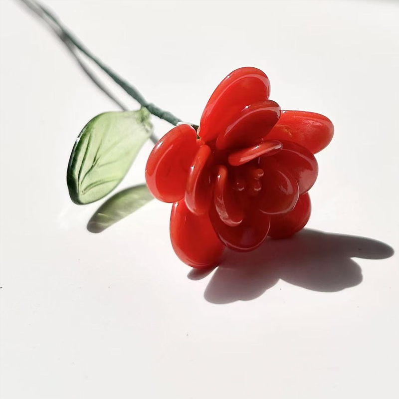 Personalized Glass Birthday Flowers Mother's Day Gifts Handcrafted Birth Flowers