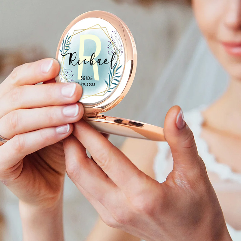 Personalized Bridesmaid Mirror Custom Bride Name Compact Mirror Bachelorette Party Mirror Bridesmaid Proposal Bridal Shower Gift