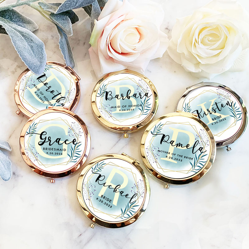Personalized Bridesmaid Mirror Custom Bride Name Compact Mirror Bachelorette Party Mirror Bridesmaid Proposal Bridal Shower Gift