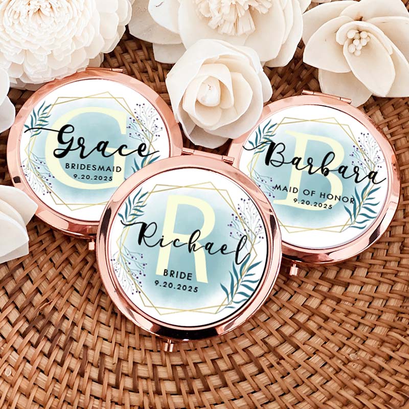 Personalized Bridesmaid Mirror Custom Bride Name Compact Mirror Bachelorette Party Mirror Bridesmaid Proposal Bridal Shower Gift