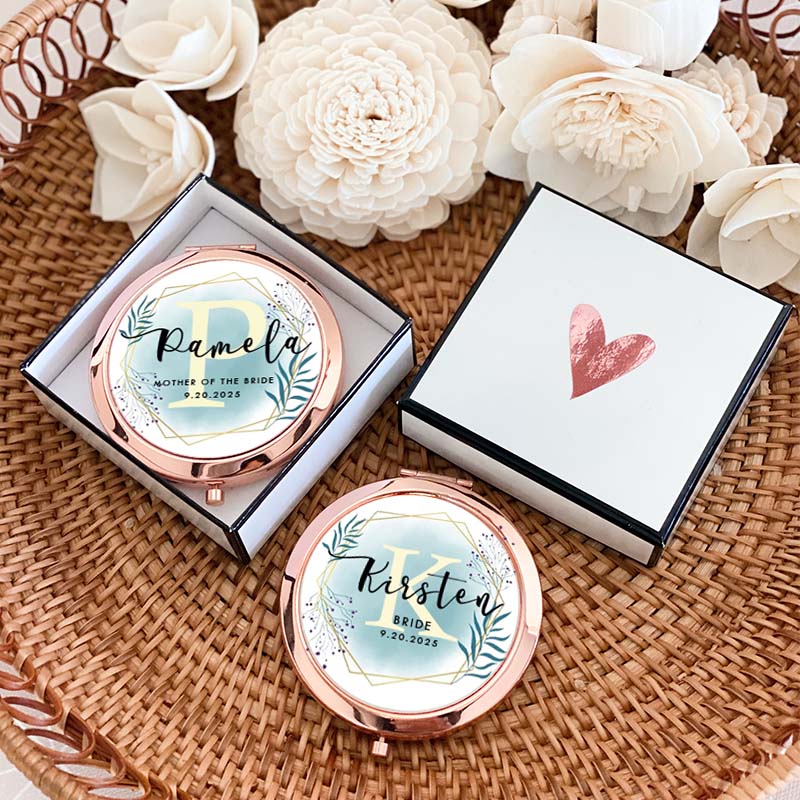 Personalized Bridesmaid Mirror Custom Bride Name Compact Mirror Bachelorette Party Mirror Bridesmaid Proposal Bridal Shower Gift