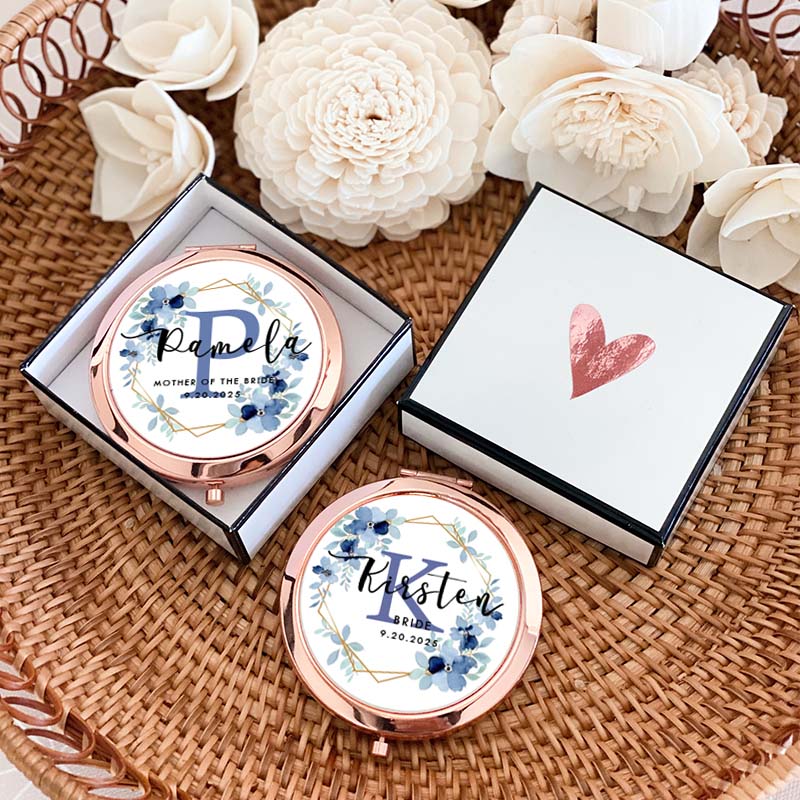 Personalized Wedding Bridesmaid Mirror Custom Bride Name Compact Mirror Bachelorette Party Mirror Bridesmaid Proposal Bridal Shower Gift