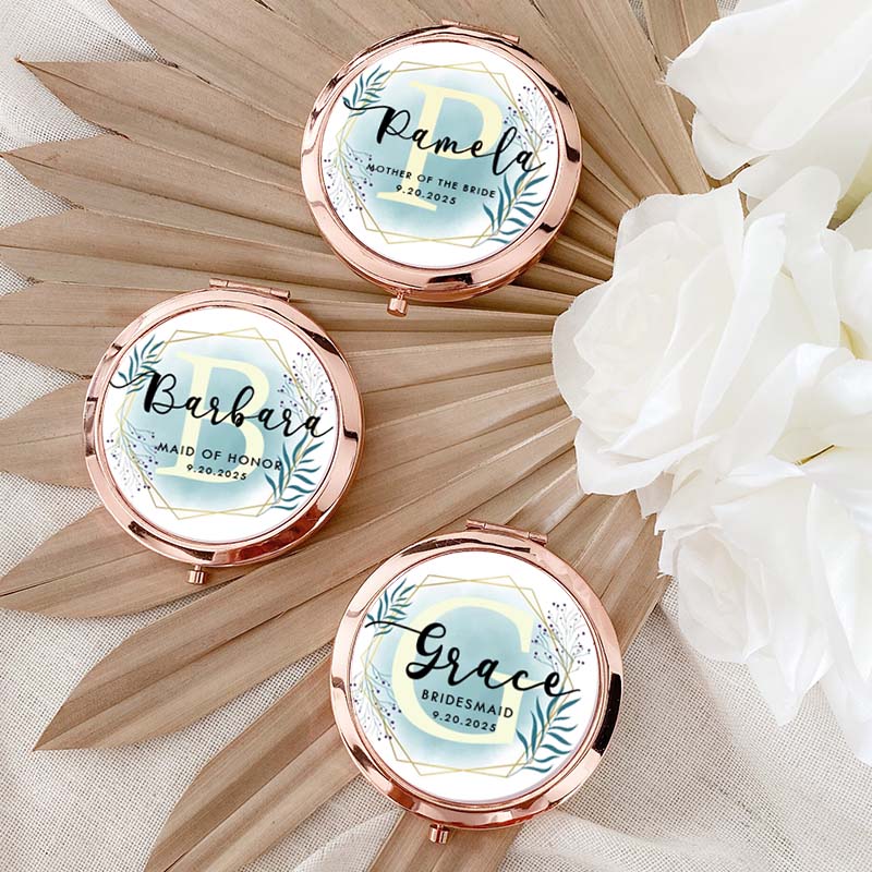 Personalized Bridesmaid Mirror Custom Bride Name Compact Mirror Bachelorette Party Mirror Bridesmaid Proposal Bridal Shower Gift