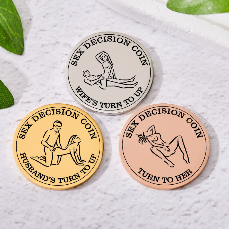 Personalized Couples Sex Decision Coin Custom Naughty Decision Coin for Date Night Valentine's Day Gift for Couple