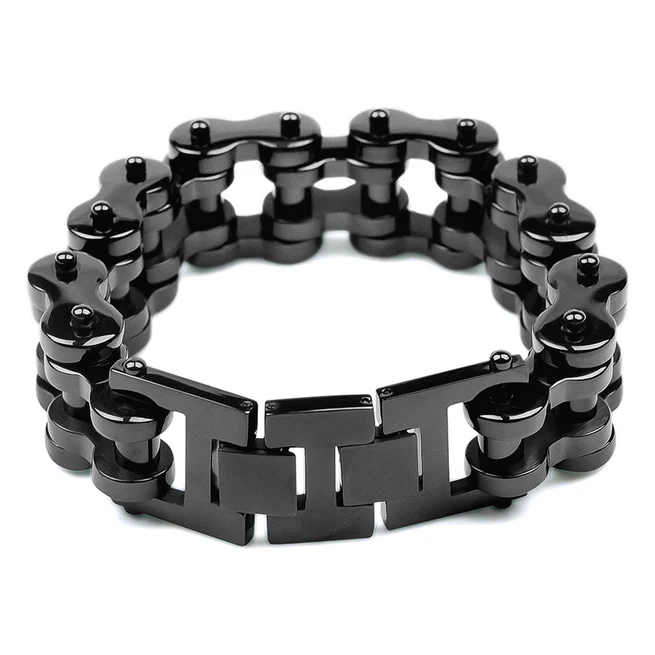 Vintage Men Stainless Steel Motorcycle Chain Bracelet Punk Hip Hop Biker Bike Link Wrist Bangle Jewelry 5 Colors Available