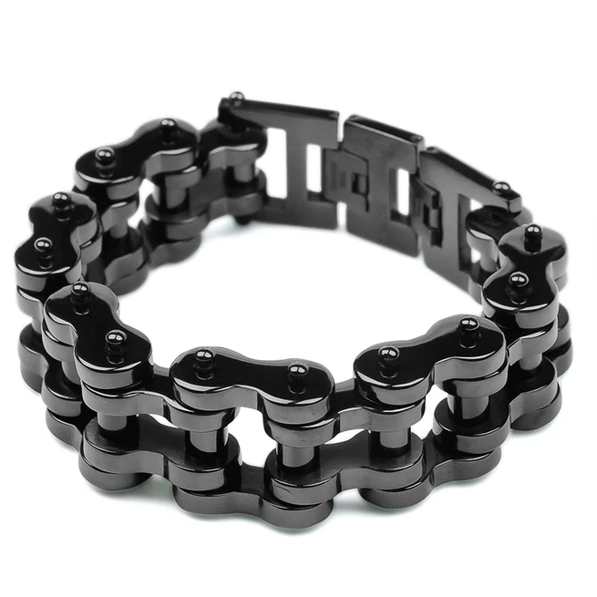 Vintage Men Stainless Steel Motorcycle Chain Bracelet Punk Hip Hop Biker Bike Link Wrist Bangle Jewelry 5 Colors Available