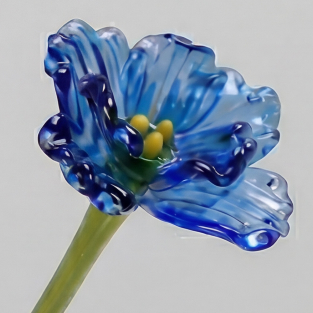 Personalized Glass Birth Month Flower Birth Flower Gift Hand Blown Spring Flower Glass Flower Bouquet Valentine's Day Gift For Her Home Decor