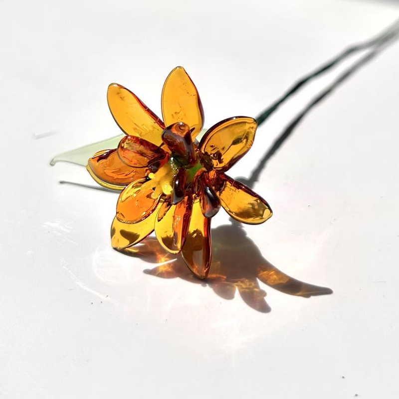 Personalized Glass Birthday Flowers Mother's Day Gifts Handcrafted Birth Flowers