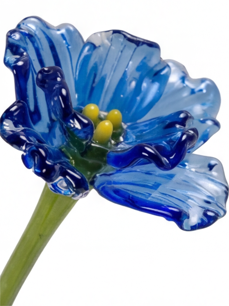 Personalized Glass Birth Month Flower Birth Flower Gift Hand Blown Spring Flower Glass Flower Bouquet Valentine's Day Gift For Her Home Decor-1