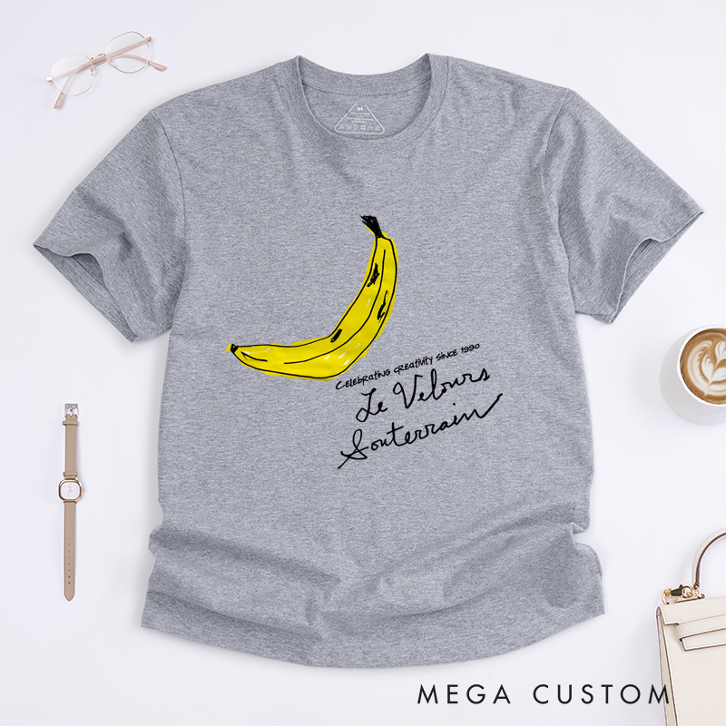 Personalized Classic T-Shirts Artistic Banana Tee Perfect for Creative Style Lovers and Art Enthusiasts Gift